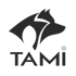 Dunkelgrüner Hintergrund mit einem schwarzen Wolfskopf-Logo und dem Text "TAMI" darunter.