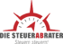 Rotes Kompass-Logo mit dem Text "DIE STEUERABRATER" und "Steuern? Steuern!" darunter.