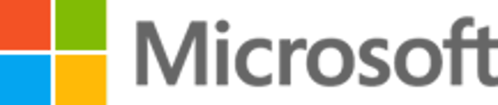 Microsoft-Logo: vierfarbiges Quadrat und der Schriftzug „Microsoft“.