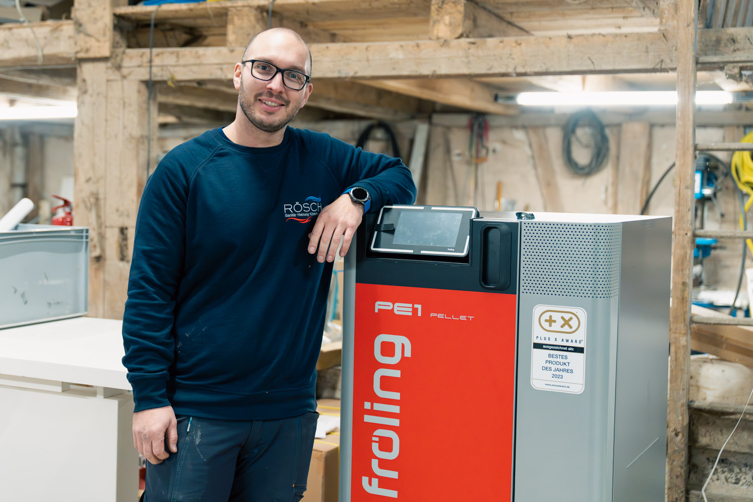 Moderne Heizungsanlage / Wärmepumpe der Rösch GmbH
