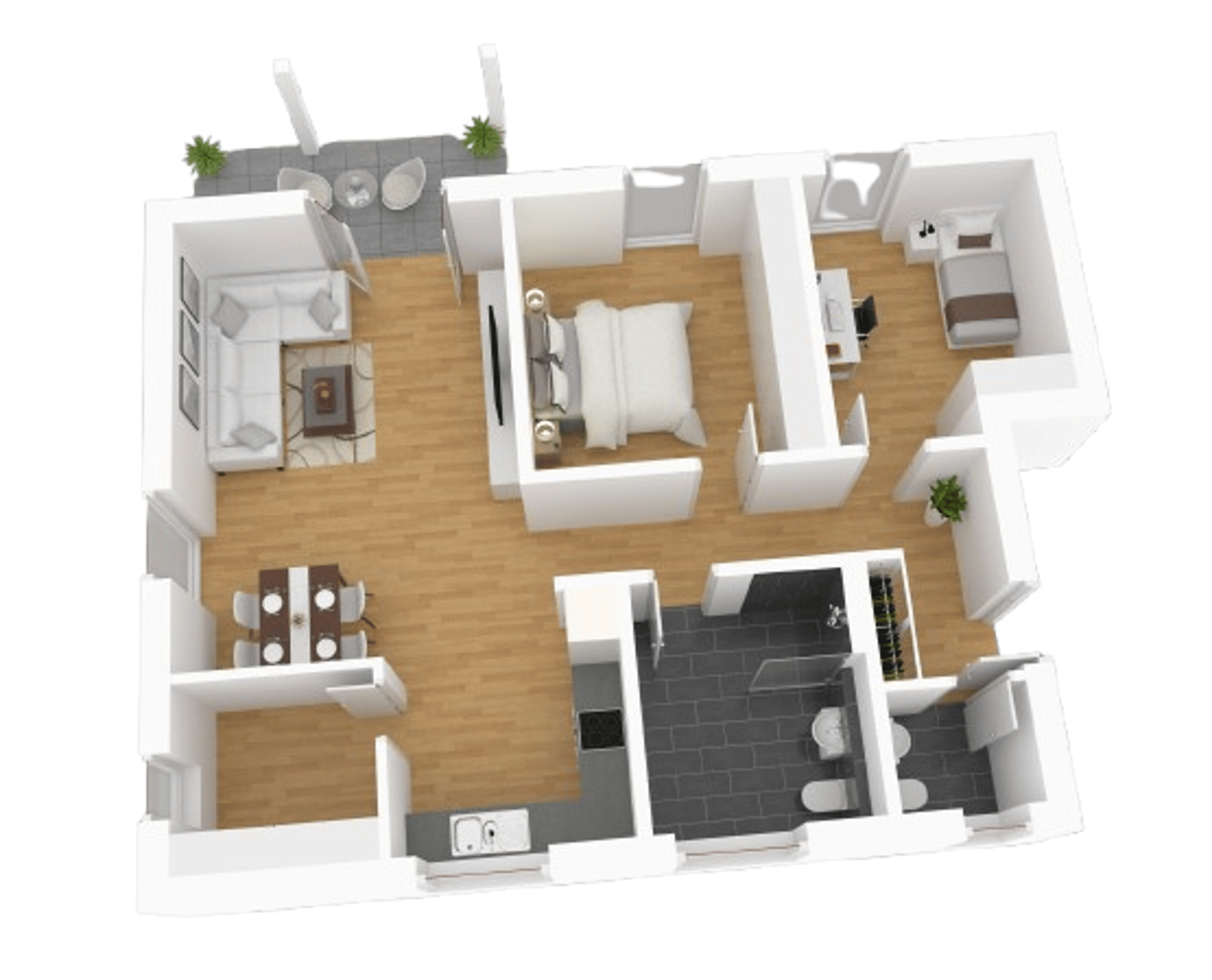 Grundriss Wohnung 5, Erdgeschoss, 88 m², 3 Zimmer, Wiesenstraße 7 Emmerstedt