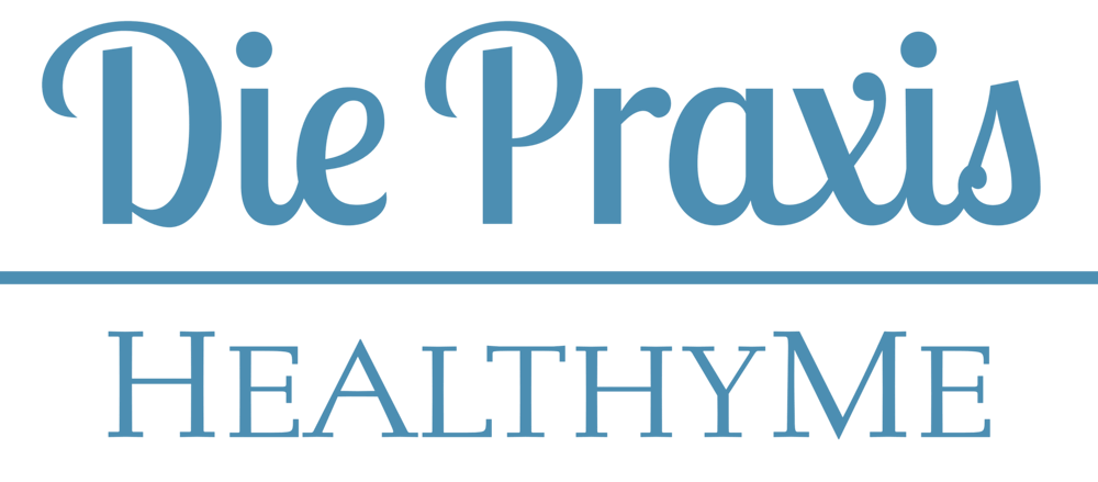 Grüner Text "Die Praxis" in Schreibschrift über einer Linie und "NEUROCONCEPT" in Großbuchstaben auf dunklem Hintergrund.