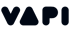 Schwarzer "VAPI"-Schriftzug mit abgerundeten Buchstaben auf dunkelgrünem Hintergrund.