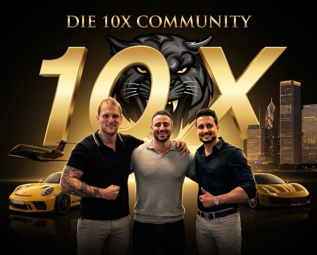 Das 10X Team: Fabio, Mike und Ylli