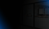 Vier dunkle Webseiten-Layouts mit blauen und orangen Akzenten auf einem schwarzen Hintergrund.