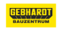 Gelbes Logo mit schwarzer Schrift "GEBHARDT" und "BAUZENTRUM" darunter.