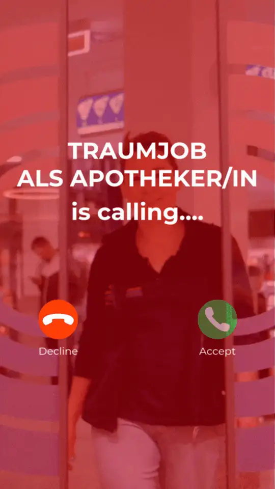 Recruiting-Anzeige der Apotheke im Rheincenter, Motiv 1
