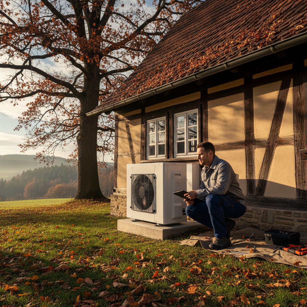 Wärmepumpe am Altbau
