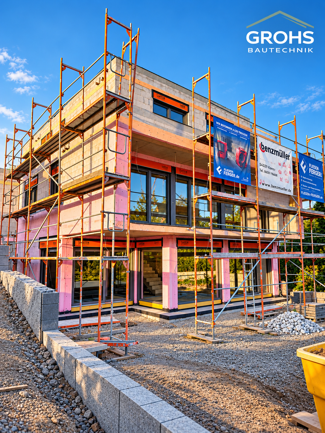 Neubau mit 3 Hebeschiebeanlagen