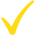 A bold yellow checkmark against a dark green background.