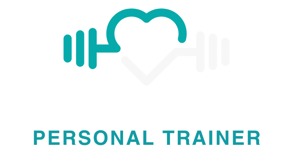 Logo: Hantel-Herz-Symbol über dem Text "DENNY DRAMM" und "PERSONAL TRAINER".