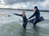 Teilnehmer beim Kitekurs am Brouwersdam – Kitesurfen in lockerer Atmosphäre bei Pauls Kiteschule