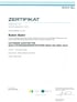 Zertifikat für Robin Bakir als Leitender Auditor für Qualitätsmanagementsysteme nach ISO 9001:2015.