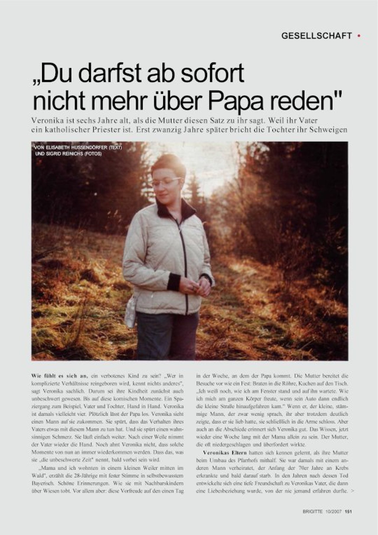 Du darfst ab sofort nicht mehr über Papa reden.