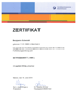 Zertifikat der Handwerkskammer Rheinhessen für Benjamin Schmidt als "BETRIEBSWIRT (HWK)", ausgestellt 2014.