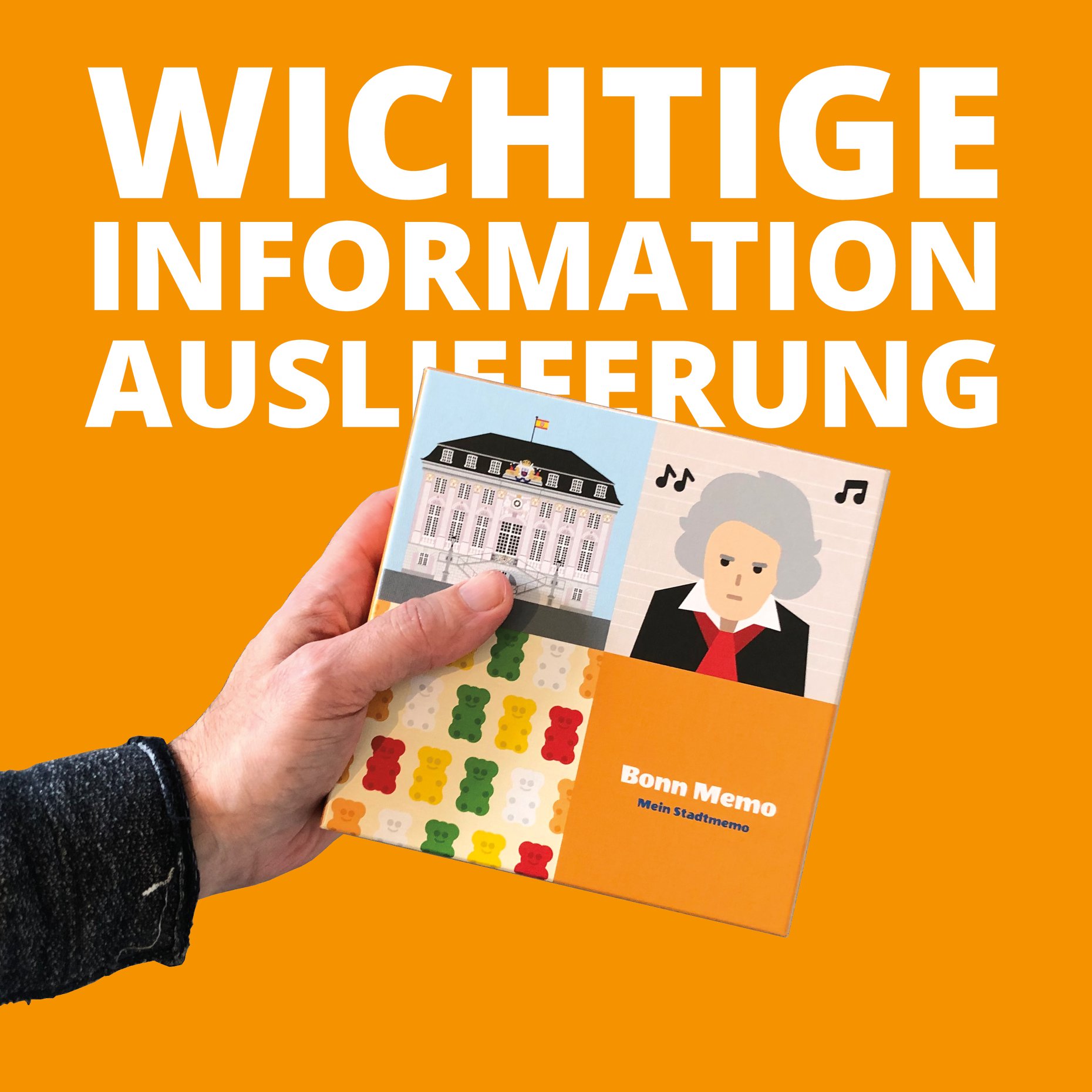 Informationsgrafik zur Auslieferung der Bonn-Memo-Spiele