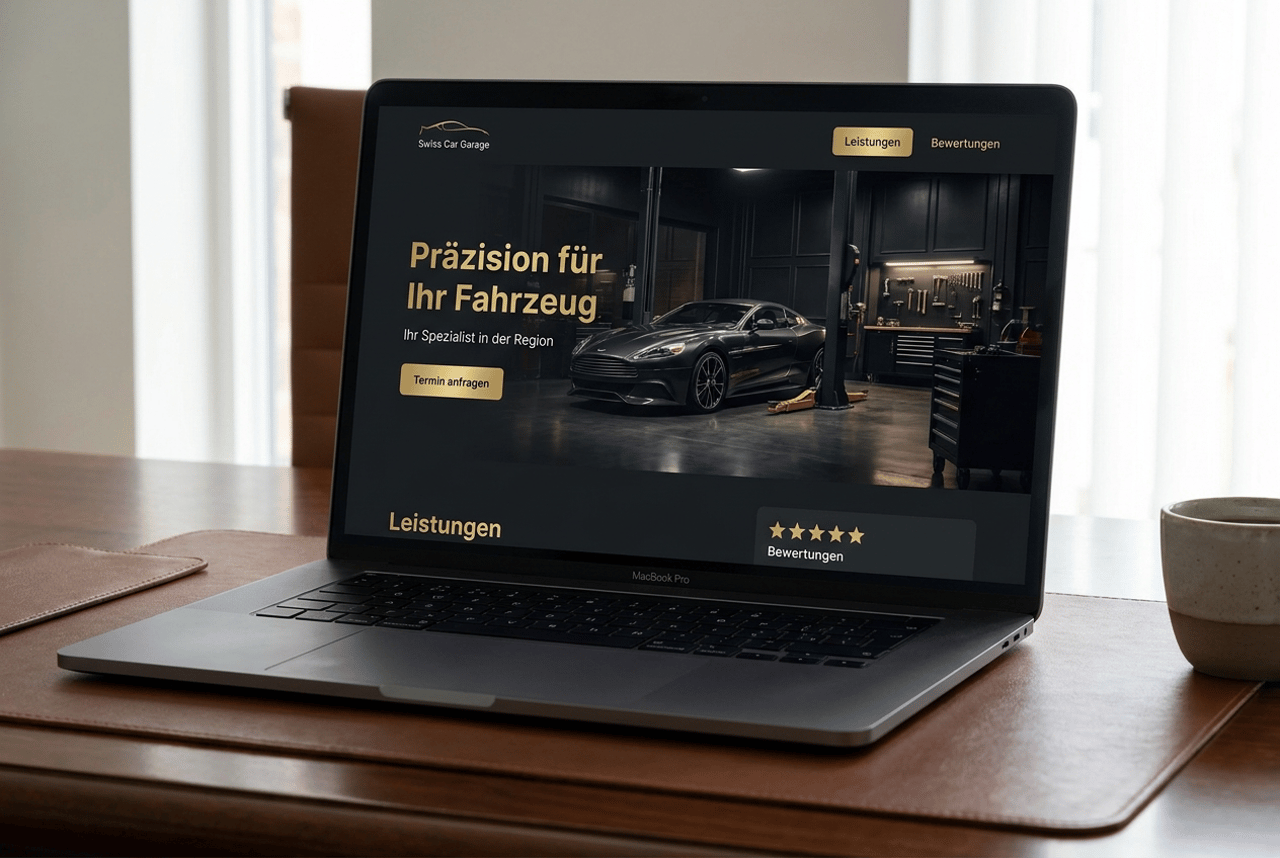 Musterentwurf Website Dunkel und premium