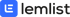 Blaues Logo mit stilisiertem „LE“ und schwarzem Text „lemlist“.