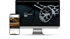 Website von ON Customs mit einem silbernen Felgen auf einem Desktop und einem Smartphone.