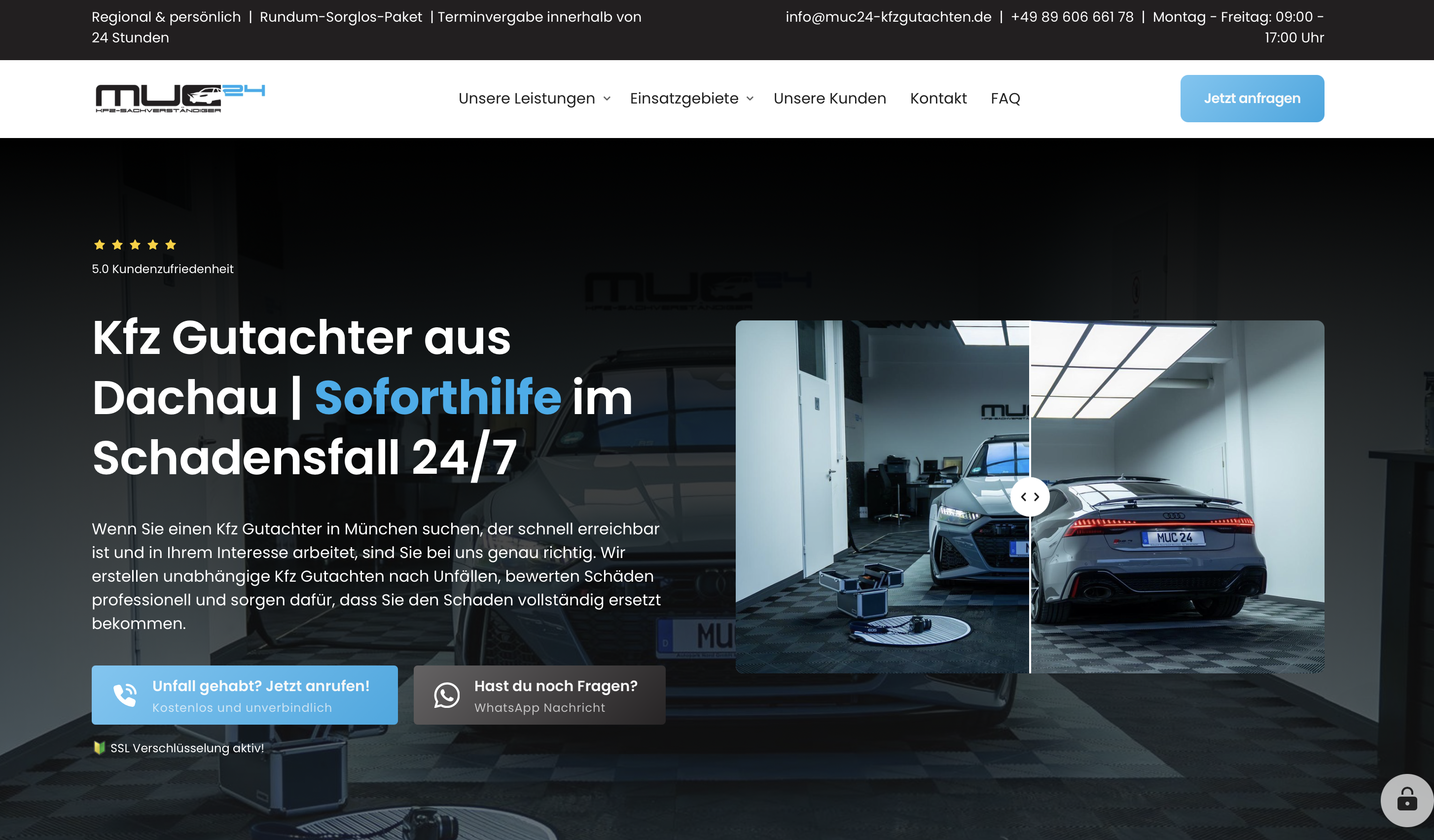 Webseite Kfz Gutachter
