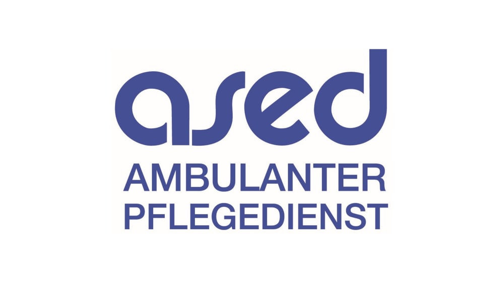 ased Ambulanter Pflegedienst Logo in Dunkelblau auf weißem Hintergrund.
