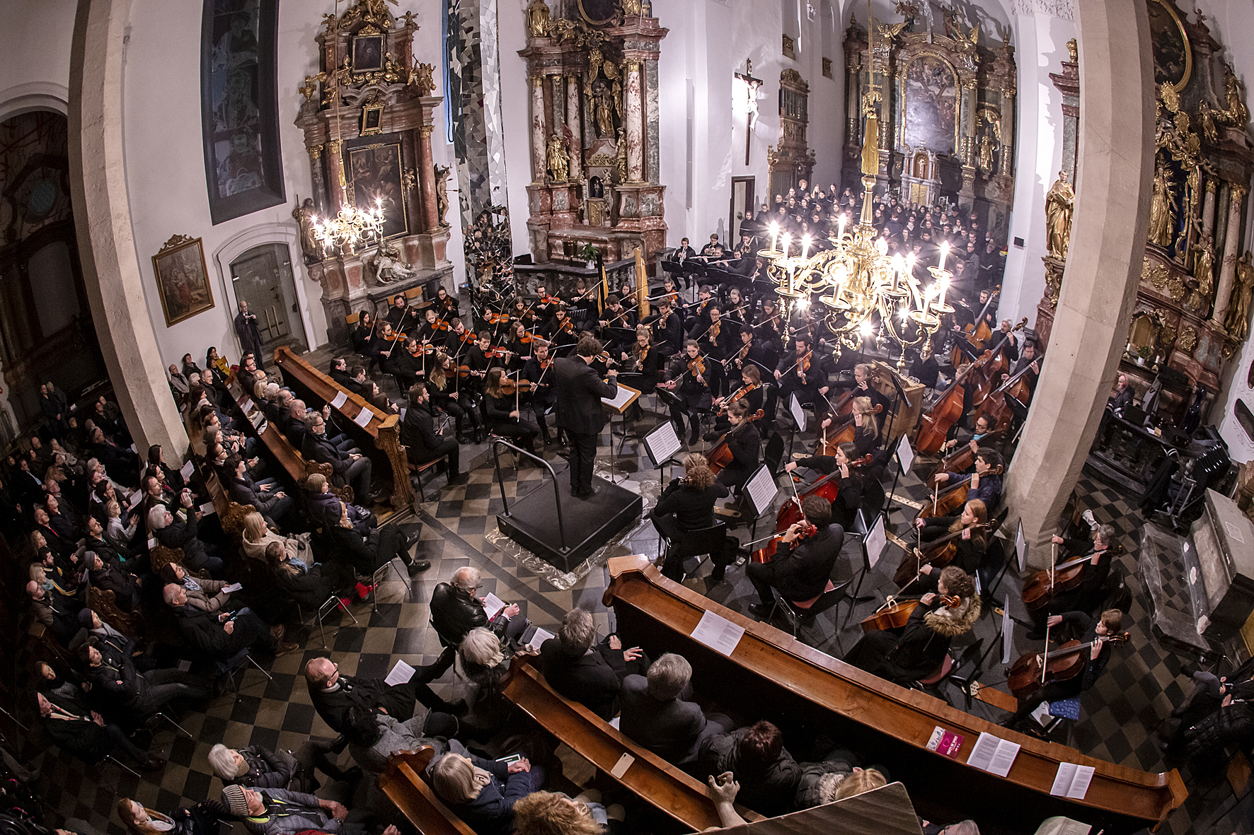 Soloists and orchestra in the Brahms Requiem programme at Voices of Spirit 2018 in Graz