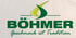 Böhmer Logo: grüne und gelbe Blattform über dem Wort „BÖHMER“, darunter „Geschmack ist Tradition“.