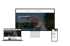 Website "Stark. Beweglich. Du." auf Desktop, Laptop und Smartphone mit Frau beim Yoga am See.