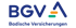 Das BGV-Logo mit orangefarbenen und grünen Linien, darunter "Badische Versicherungen".