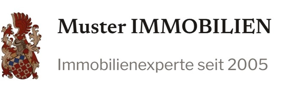 Loge von Muster IMMOBILIEN, einem Immobilienmakler für Aufträge in Berlin und Brandenburg