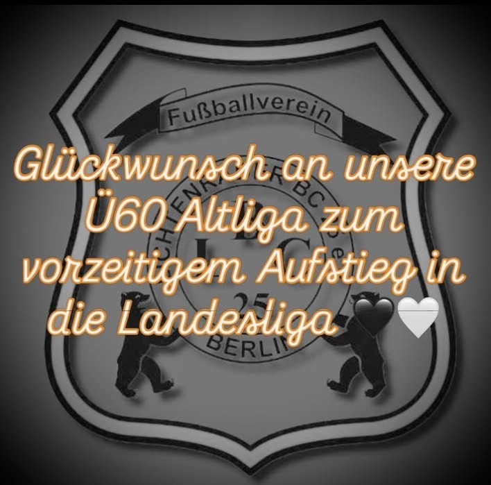 Glückwunsch an unsere Ü60 Altliga