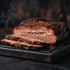 Saftig aufgeschnittenes Beef Brisket vom Smoker – BBQ Catering Feuer & Flamme - Ai generiert