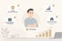 Infografik eines PKV-Kunden umgeben von privater Kranken-, Berufsunfähigkeits-, Sachversicherung und Altersvorsorge.