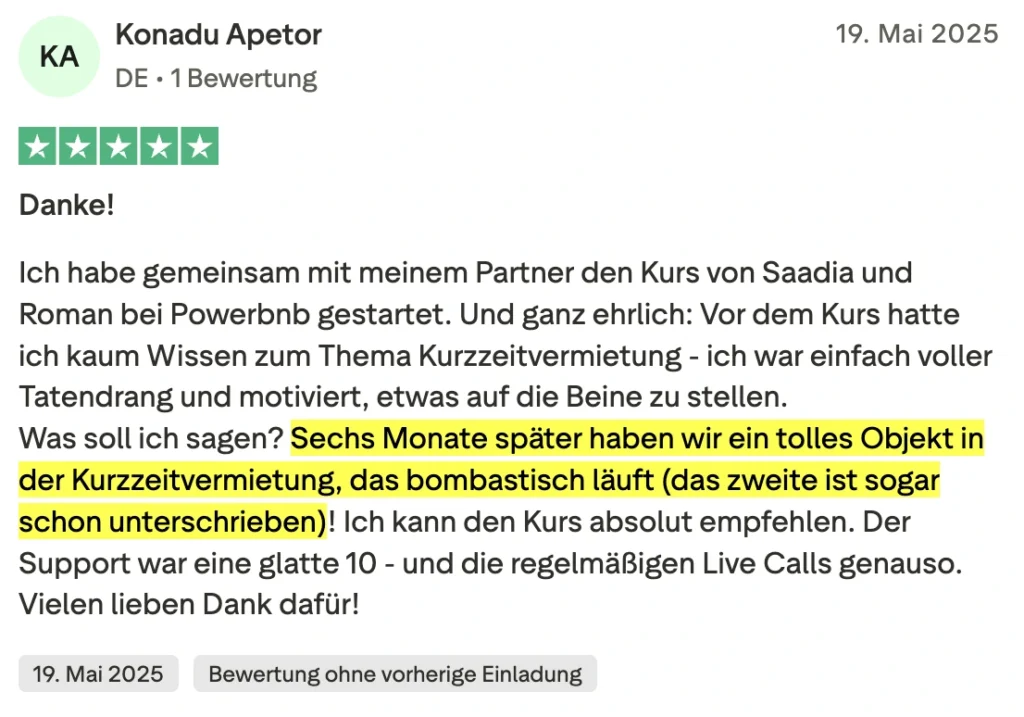 Kundenbewertung