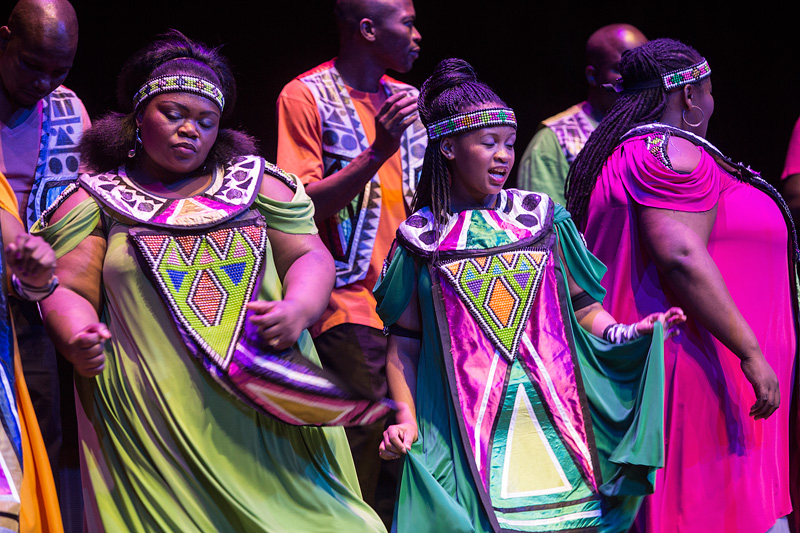 Finale of the Soweto Gospel Choir gala Pure Voices in the Helmut List Halle, Voices of Spirit 2014, Graz