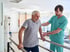 Nurse supporting patient comfort during pain management care session