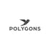 Ein stilisierter Vogel aus polygonartigen Formen und das Wort „POLYGONS“.