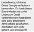 Textnachricht: "Liebe Nancy, ich kann Deine Energie einfach nur bewundern. Du hast dieses Event wieder mit soviel Liebe zum Detail vorbereitet und hast damit eine ganz besondere Atmosphäre geschaffen. Alle haben sich wohl gefühlt und entspannt!"