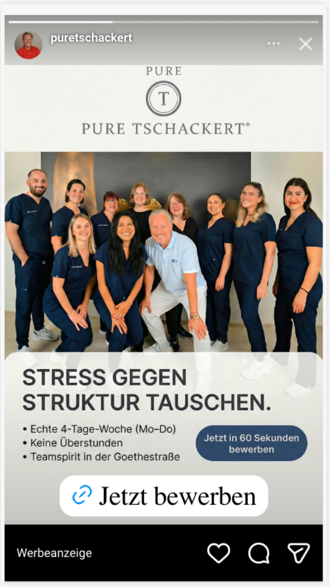 Recruiting-Anzeige auf Meta