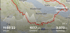 Eine Karte mit einer roten Route durch Horgen, Wädenswil, Richterswil, Zug und Rapperswil mit Daten: 107,7 km.