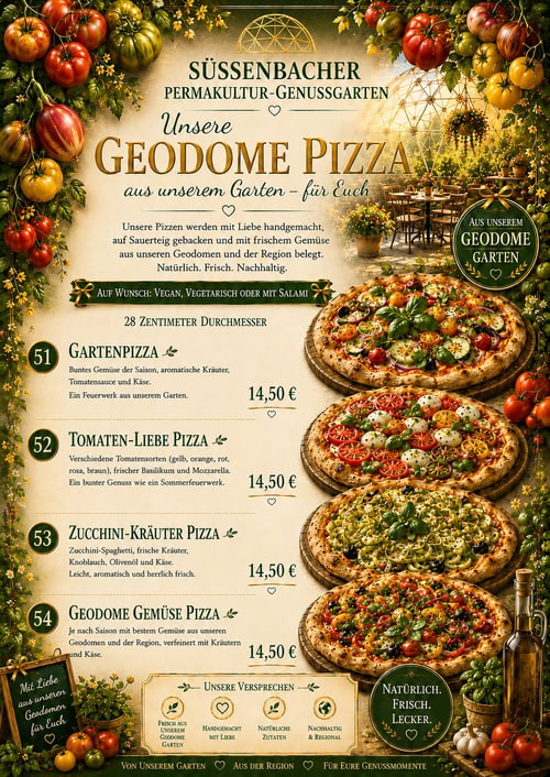Speisekarte Geodome-Pizza