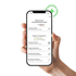 Hand hält Smartphone mit App "Elektronische Gesundheitskarte (eGK)"; Text: "Kostenlos testen!".