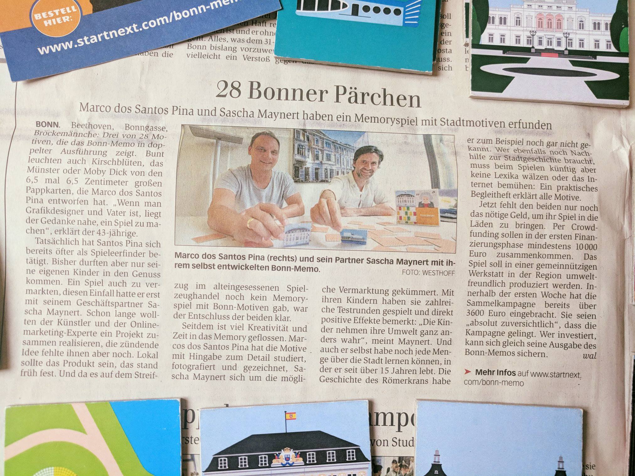 Zeitungsbericht über Bonn Memo