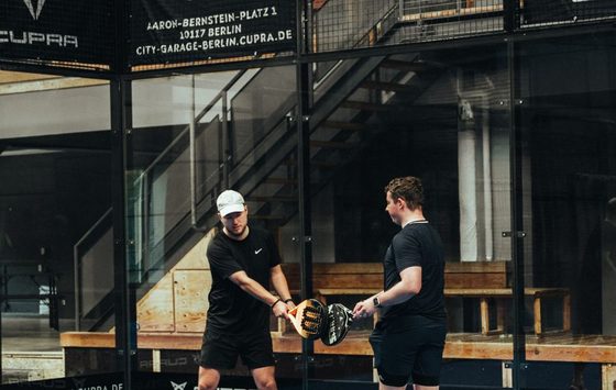 Padel match in play