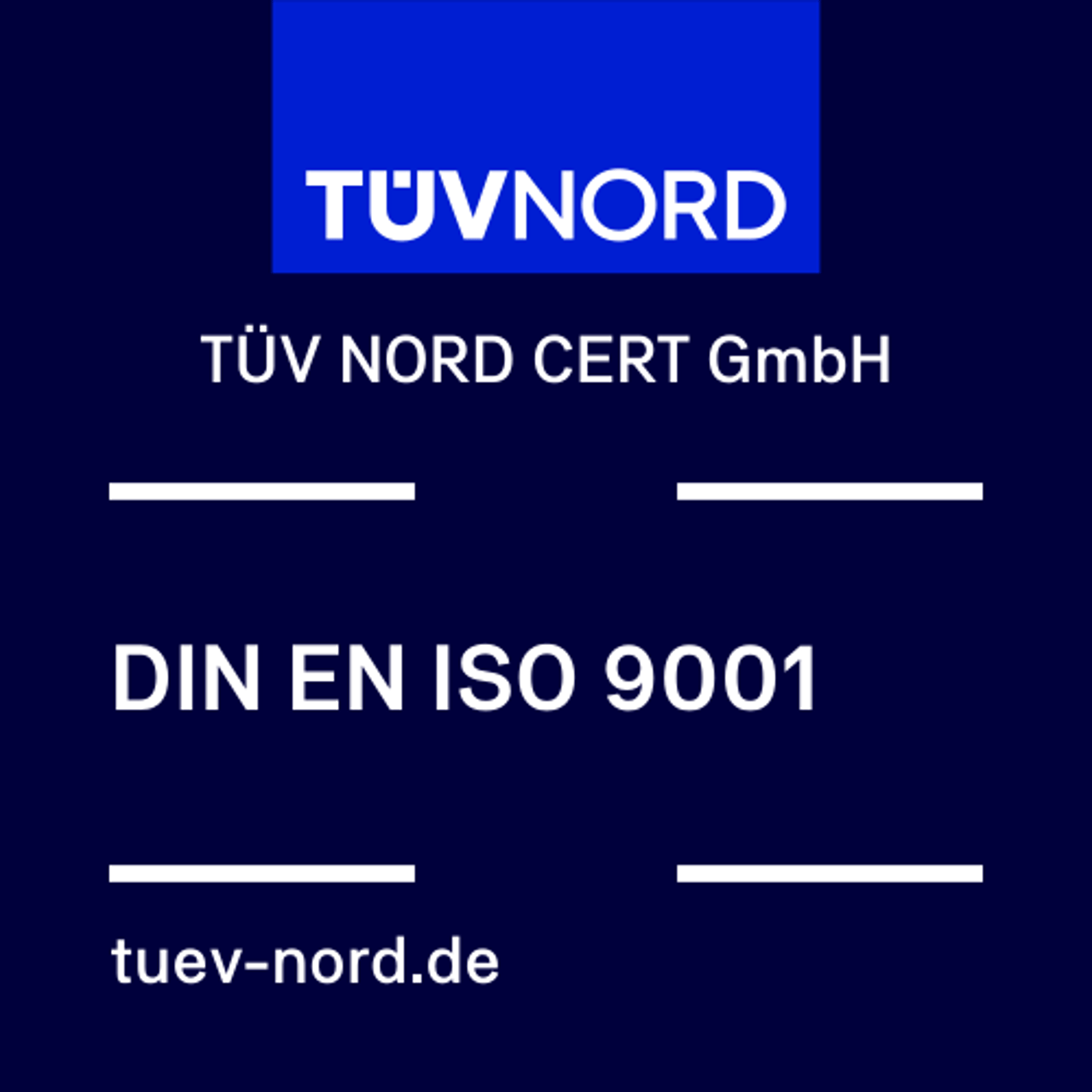 TÜV NORD CERT GmbH – DIN EN ISO 9001