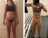 Female body transformation highlighting reduced body fat and improved definition
