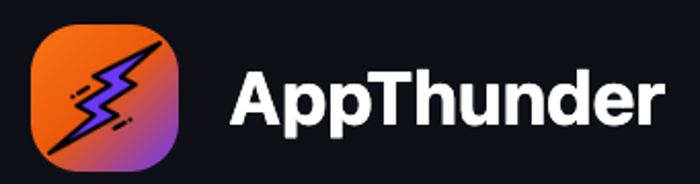 AppThunder Logo, the non-code tool for converting a web to an App