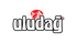 Uludağ-Logo mit rotem Berg über weißem Schriftzug auf weißem Hintergrund.