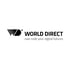 Logo von World Direct mit den Buchstaben WD und dem Slogan "we code your digital future".