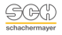 Schachermayer Logo mit grauem SCH-Kürzel, gelber Trennlinie und dem Markennamen auf schwarzem Hintergrund.